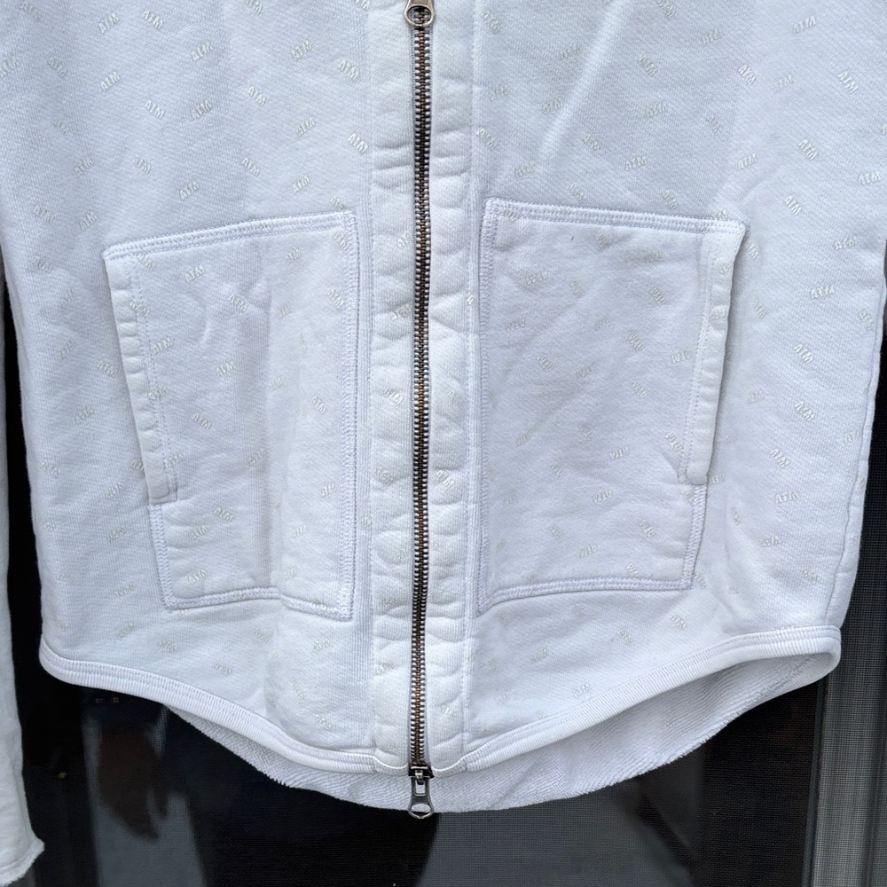 ATM Anthony Thomas Melillo Ladies Off White Pockets hood full Zip-Up Jacket-S - Picture 4 of 10